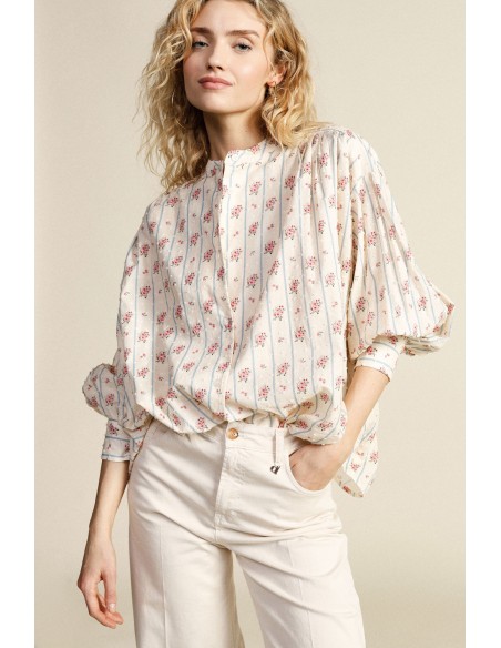 Dixie Crew Neck Wide Flower Shirt