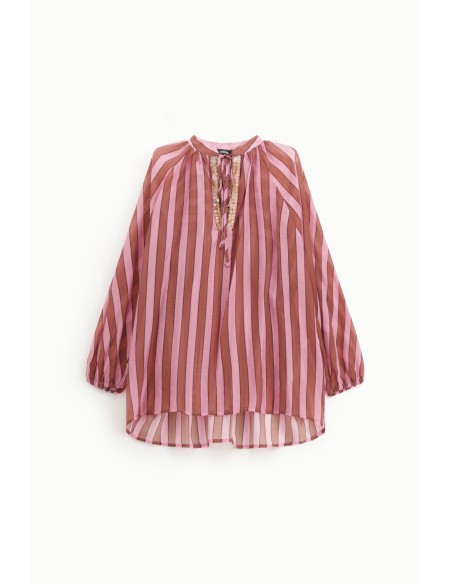 Chemise longue à rayures et cravates Dixie
