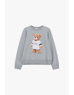 Sweater met ronde hals en teddybeerapplicatie aan de voorkant Dixie 2