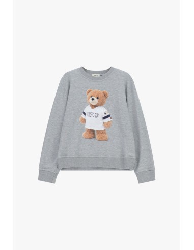 Sweater met ronde hals en teddybeerapplicatie aan de voorkant Dixie