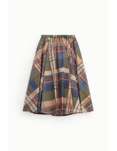 Jupe longue taille haute à motif à carreaux Dixie 2