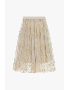 Jupe longue brodée à motif floral et taille haute Dixie 2