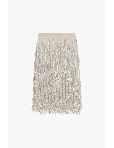 Jupe midi à paillettes et taille haute Dixie 2