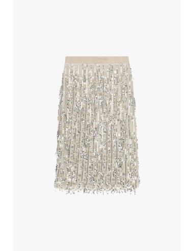 Jupe midi à paillettes et taille haute Dixie