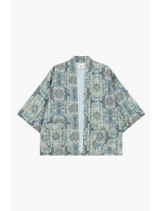 Dixie Blousejas met geometrische print en wijde mouwen