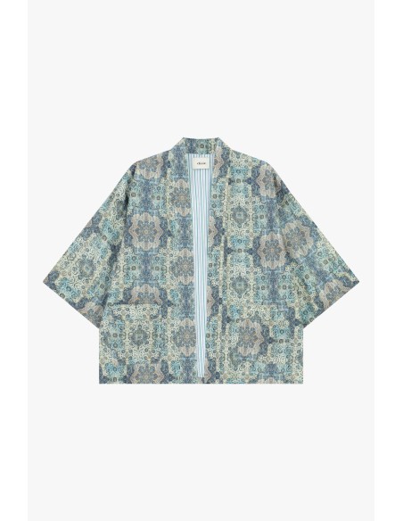 Dixie - Veste chemise à manches larges fantaisie géométrique