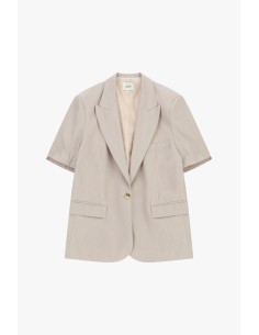 Dixie blazer met korte mouwen, één rij knopen en klepzakken