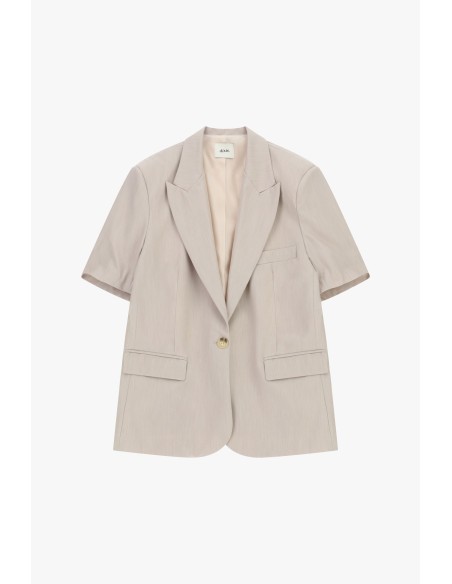 Blazer à manches courtes à simple boutonnage et poches à rabat Dixie