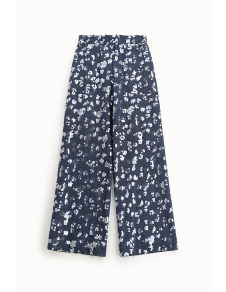 Dixie Fantasie Palazzo-broek met pailletten en hoge taille