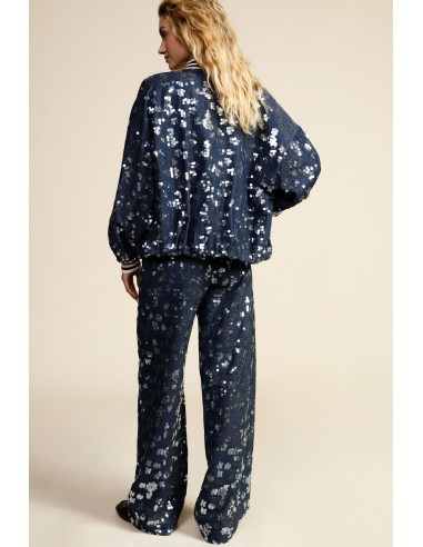 Dixie Fantasie Palazzo-broek met pailletten en hoge taille