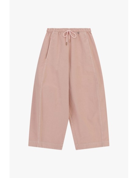 Dixie cropped palazzobroek met elastische trekkoordsluiting