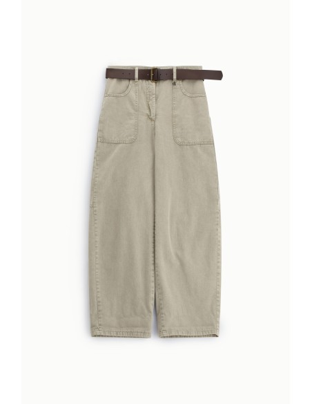 Dixie Palazzo-broek met hoge taille en opgestikte zakken