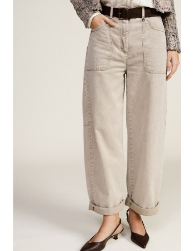 Pantalon palazzo taille haute avec poches plaquées Dixie