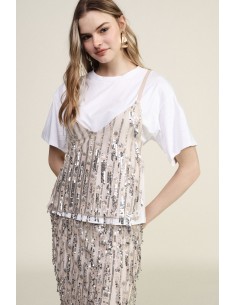 Top met T-shirt en decoratieve laagjesdetails Dixie