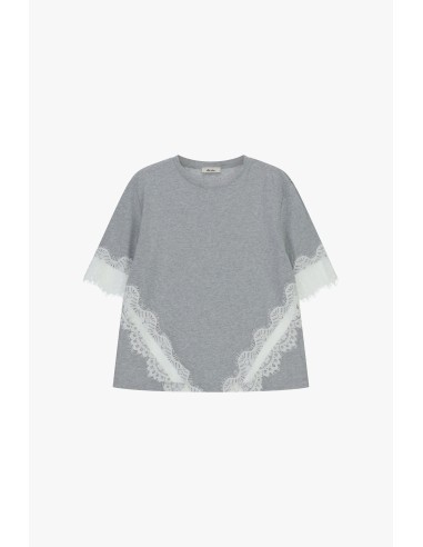 Dixie - T-shirt à manches courtes avec empiècement en dentelle