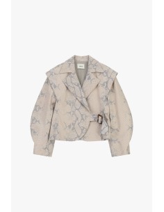 Veste en cuir imprimé serpent avec boucle Dixie 2